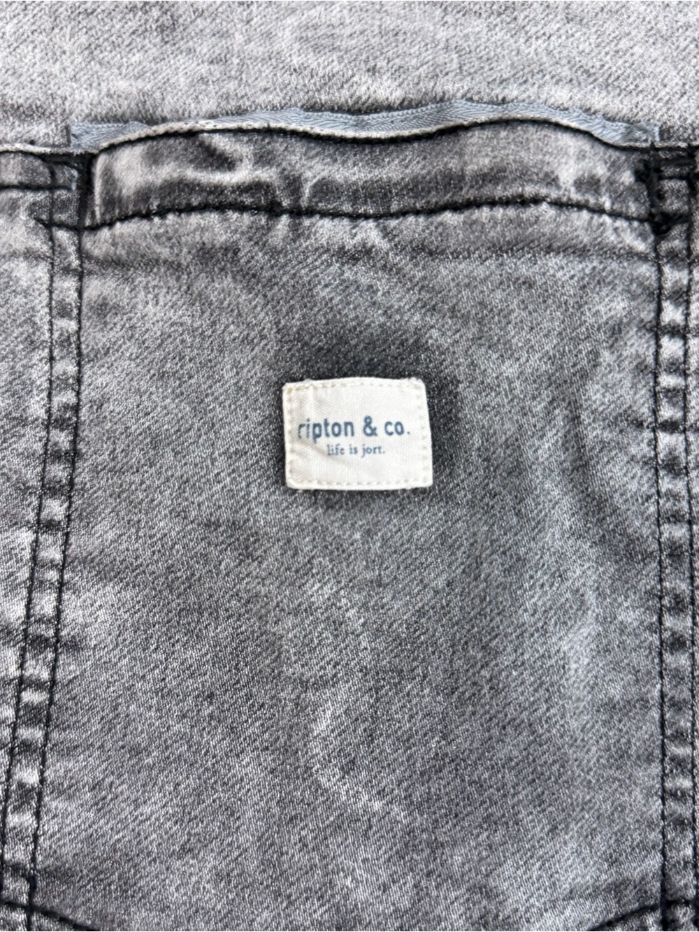 Ripton & Co Women’s Performance Stretch Acid Wash Jort Overalls NWOT - Picture 3 of 10